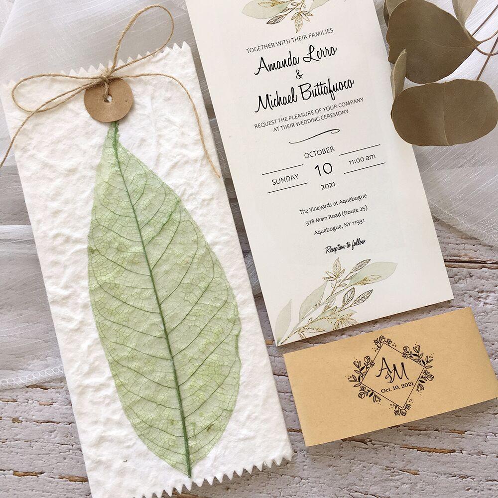 Onion Skin Paper Organic Wedding Invitation - Tiny Pine Press  Wedding  invitations, Organic wedding invitations, Organic wedding